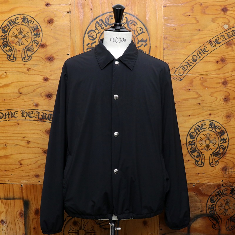クロムハーツ【CHROMEHEARTS】【御墨付き付】 RIGGINS FBRC/ナイロン上衣/コーチジャケット/無地/クロスボールボタン/スピード競技ストッパー付/L大きさ【中古】142194