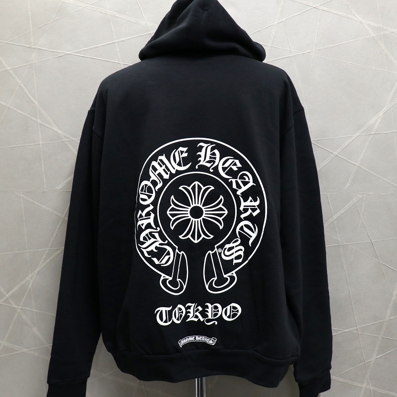 【新品】Chrome Hearts ホノルル限定 ホースシュー パーカー L クロムハーツ ホースシュー パーカー コットン ブラック XL