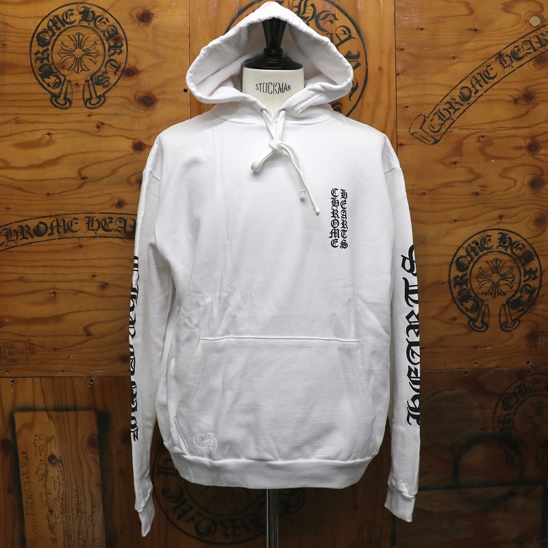 クロムハーツ【CHROMEHEARTS】【ロジウム工業】ロゴタイプ刷り上げる/ティーシャツパーカー/白いこと×黒いこと刷り上げる/M大きさ【中古】141365