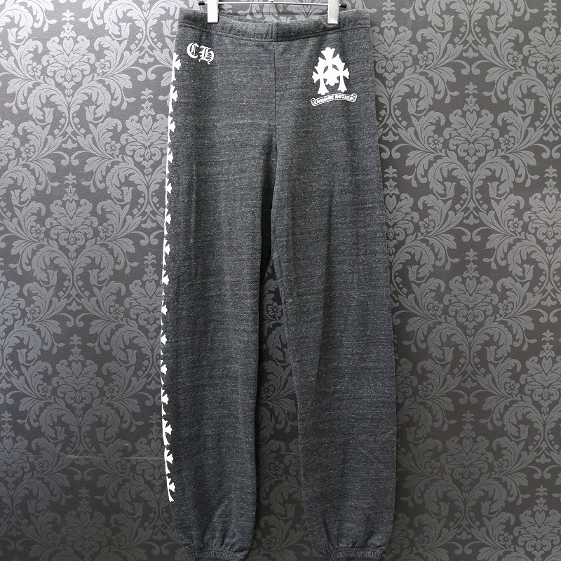 わんぱく　国内正規品　新品未使用　クロムハーツ　スウェットパンツ　マルチ クロムハーツ スウェットパンツ コットン S ブラック×マルチカラー