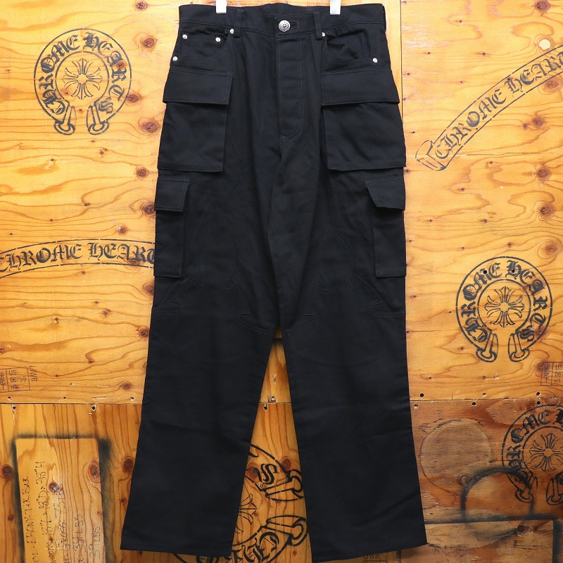 クロムハーツ【CHROMEHEARTS】【年寄りのひな形】ファティーグパンツ/カーゴパンツ/ホースシューボタン/34in【中古】141061
