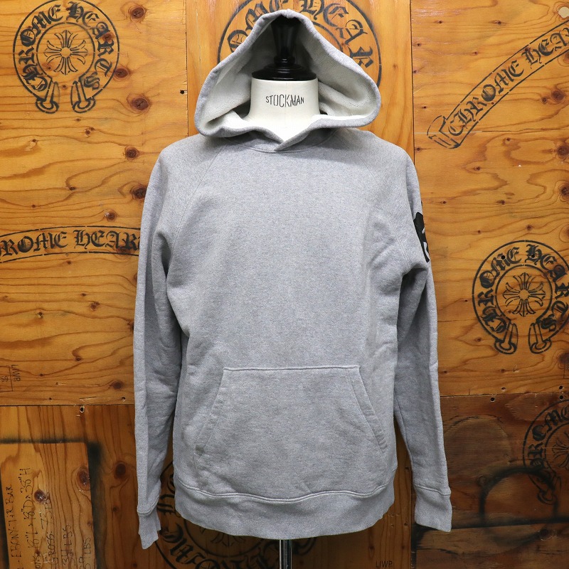 クロムハーツ【CHROMEHEARTS】Y NOT Cemetery Cross /ワイ航空マイル/ティーシャツパーカー セメタリークロスパッチ 薄墨色/M大きさ【中古】142354