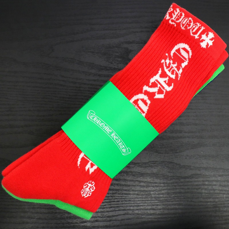 クロムハーツ【CHROMEHEARTS】【未当て嵌める品】【並み並み】ソックス/靴下/SOCKS U SPORT/ロゴタイプ/ダガー/25-27ｃｍ【中古】141492