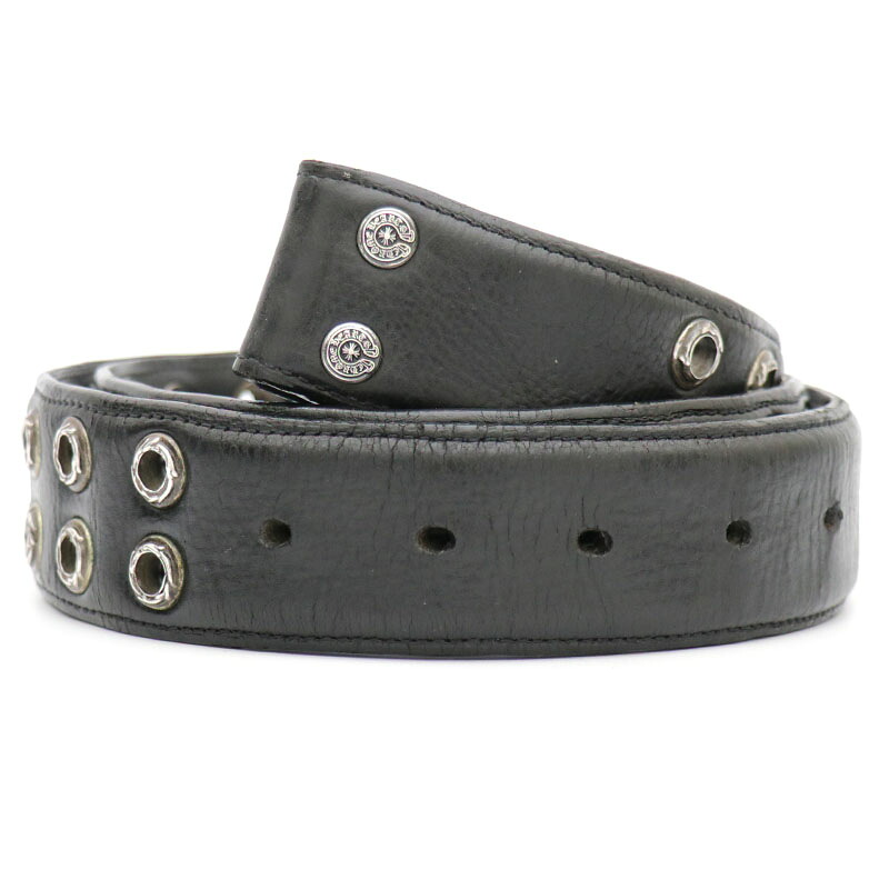 クロムハーツ【CHROMEHEARTS】はと目/ベルトストラップ/34in/黒いこと【中古】141910