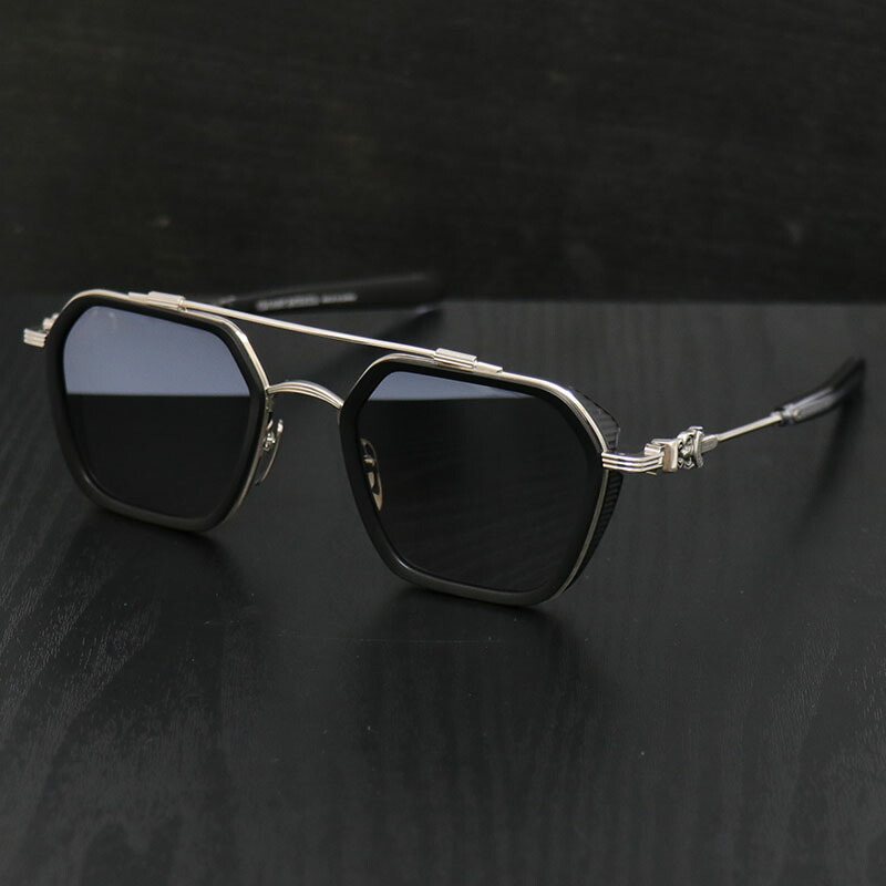 クロムハーツ【CHROMEHEARTS】【お墨付き付】黒眼鏡 /HOTATION/ダガー/黒いこと×しろがね色/53□24-144【中古】142004