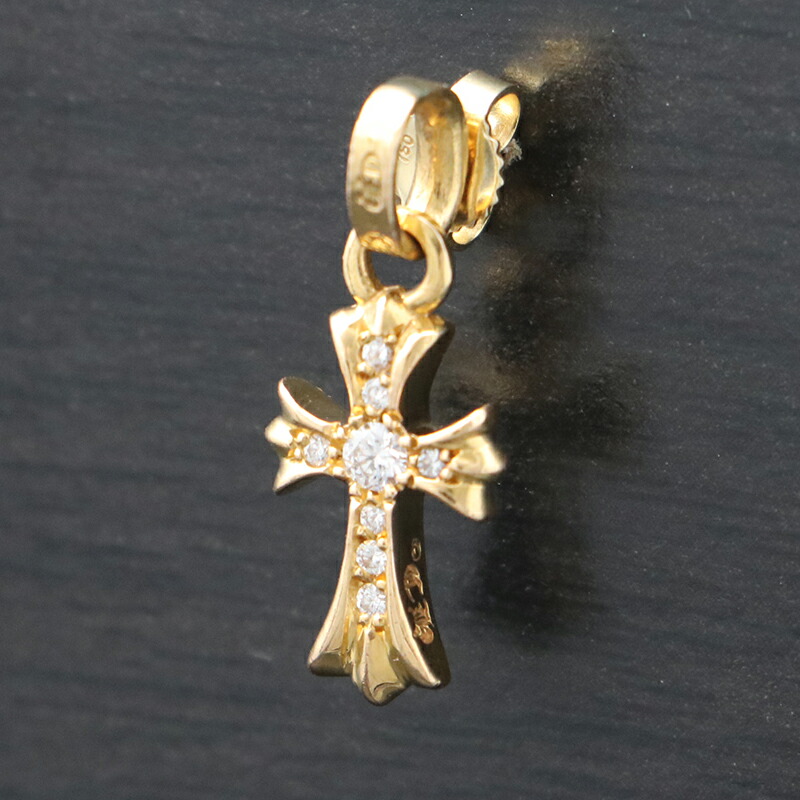 洗浄済み  クロムハーツ ベビーファットクロスチャームピアス 洗浄済み クロムハーツ ベビーファットクロスチャームピアス