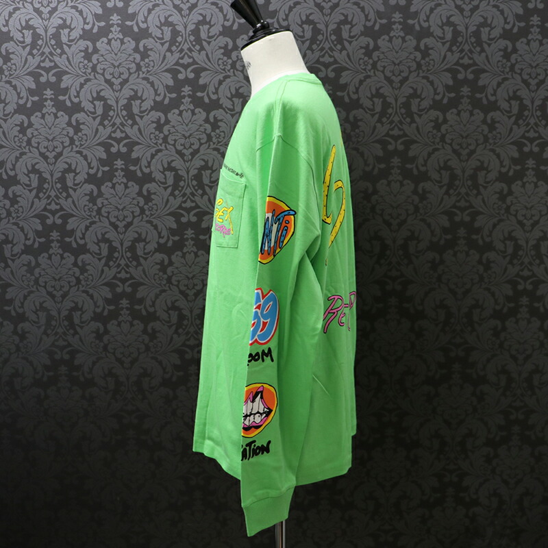 クロムハーツmatty boy マティボーイ ロンT グリーン LS グラフィック 