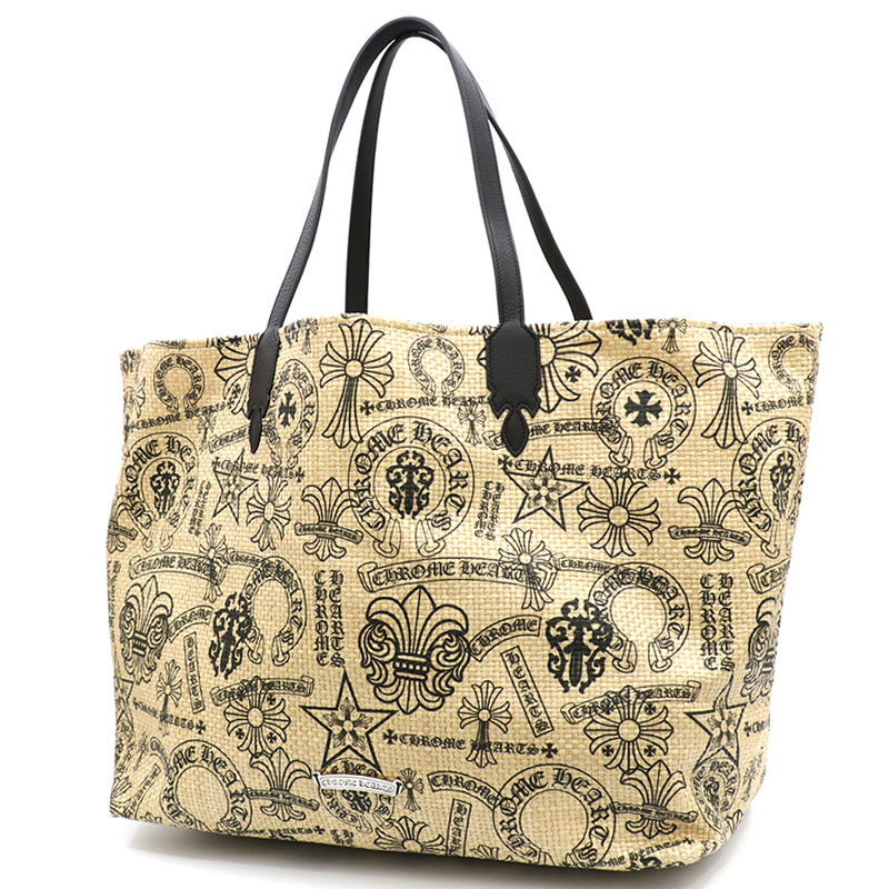 楽天市場】CHROME HEARTS BLACK LINED TOTE BAG W/LG CROSS クロム