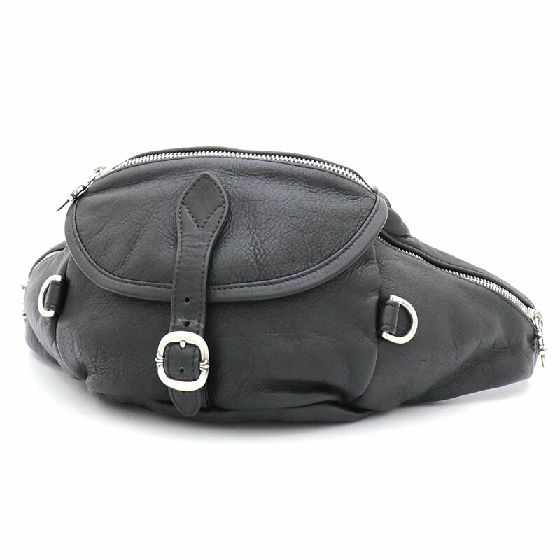 クロムハーツ 【CHROMEHEARTS】 スナットパック/酉の方角合切袋/上半身御徒面子 /黒いこと【中古】101696