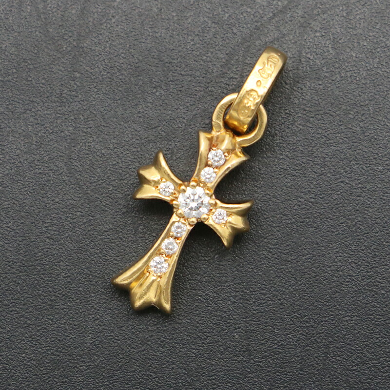 クロムハーツ【CHROMEHEARTS】【保証書付】【22K】【ダイヤモンド】 ベイビーファットチャーム/クロスチャーム/3.12ｇ 【中古】141835｜ブランド鑑定団