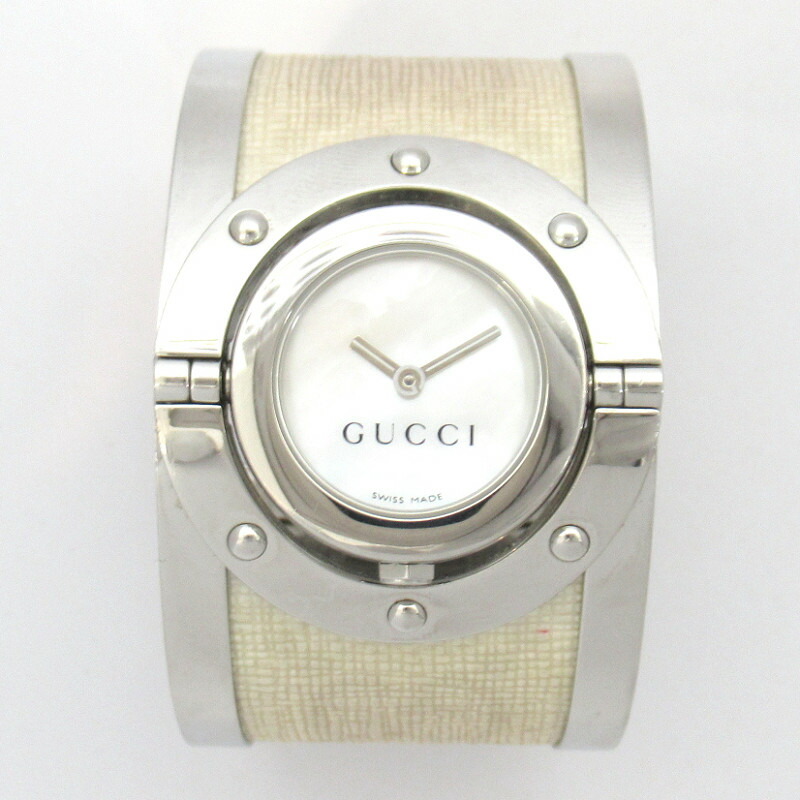 グッチ レディースウォッチ トワール バングルウォッチ112 GUCCI/グッチ】 112 トワール ワイドバングル 腕時計 ステンレス