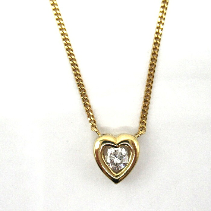 レディース【中古】 　ダイヤネックレス 　Ｋ１８　ダイヤモンド　ゴールド　金 　D０．２ｃｔ 【楽ギフ_包装選択】