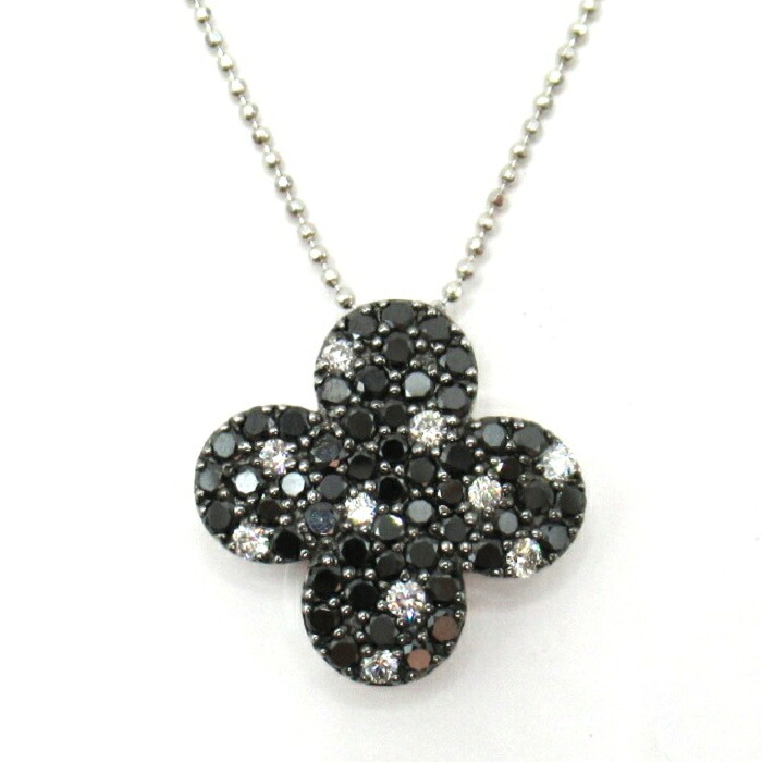 レディース【中古】　ダイヤネックレス　K18WG　ホワイトゴールドフラワーモチーフD０．２８ｃｔ　１．５５ｃｔ【楽ギフ_包装選択】｜質屋かんてい局上尾駅前店