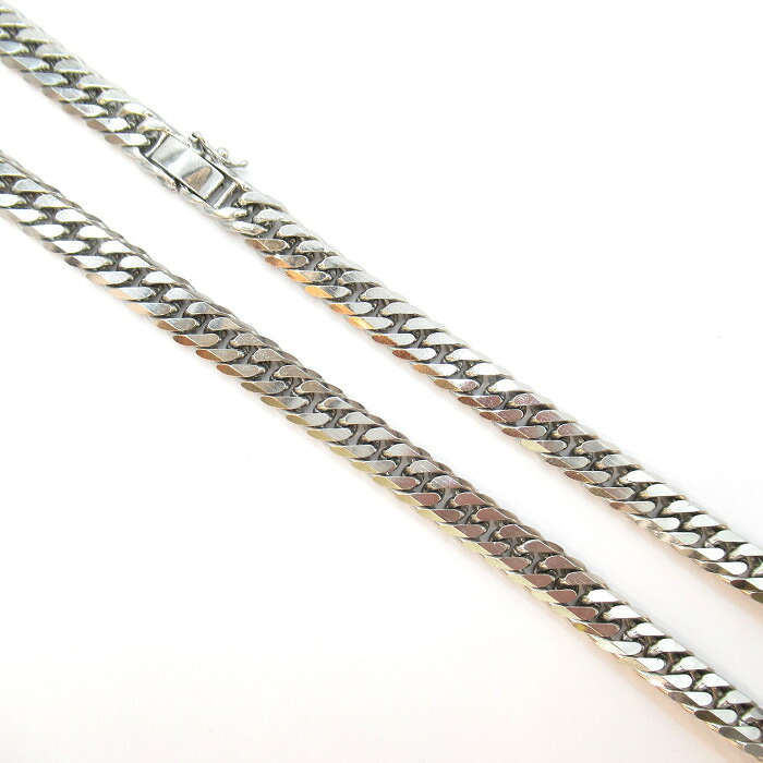 【中古】 喜平 6Wネックレス Pt850 プラチナ 6面 6メンダブル 約101.8g 約50cm【楽ギフ_包装選択】|質屋かんてい局上尾駅前店