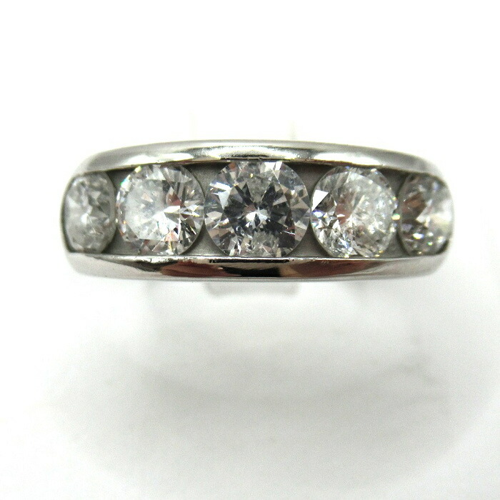 レディース【中古】 　ダイヤリング 　Pt900　D2.08ct 　プラチナ 　約13号 　仕上げ済み　指輪 【楽ギフ_包装選択】
