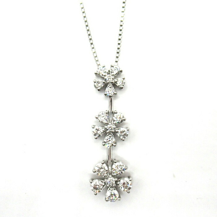 レディース【中古】 　ダイヤモンド　ネックレス 　Ｐｔ８５０ 　Ｄ１．００ｃｔ 　プラチナ 　仕上げ済み 【楽ギフ_包装選択】