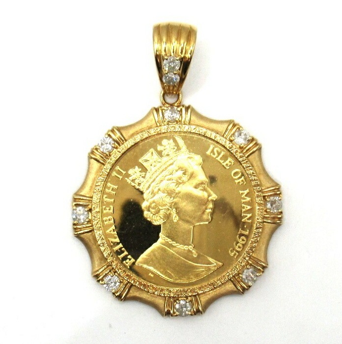 ペンダント K18 K24 イギリス マン島 キャット金貨 マン島キャット コイン 金貨 1/10oz 1/10オンス ペンダントトップ