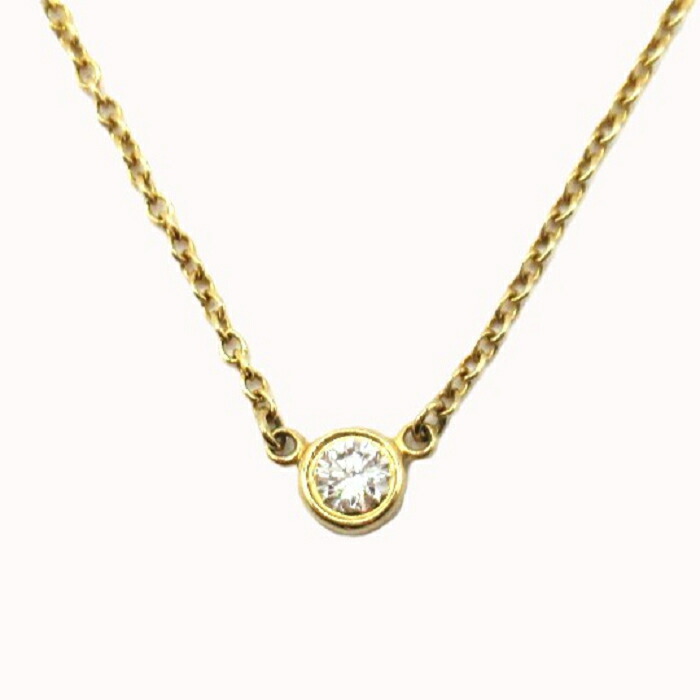 【中古】 TIFFANY&CO. ティファニー バイザヤード ネックレス K18 イエローゴールド ダイヤモンド【楽ギフ_包装選択】|質屋かんてい局上尾駅前店