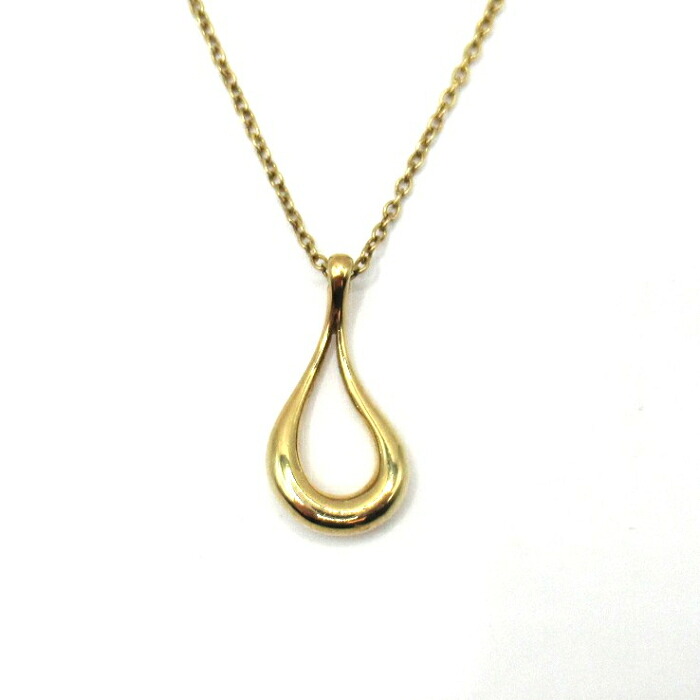 【中古】　ＴＩＦＦＡＮＹ＆Ｃｏ．　ティファニー　オープンティアドロップネックレス　Ｋ１８　７５０刻印　ネックレス　ペンダント【楽ギフ_包装選択】｜質屋かんてい局上尾駅前店