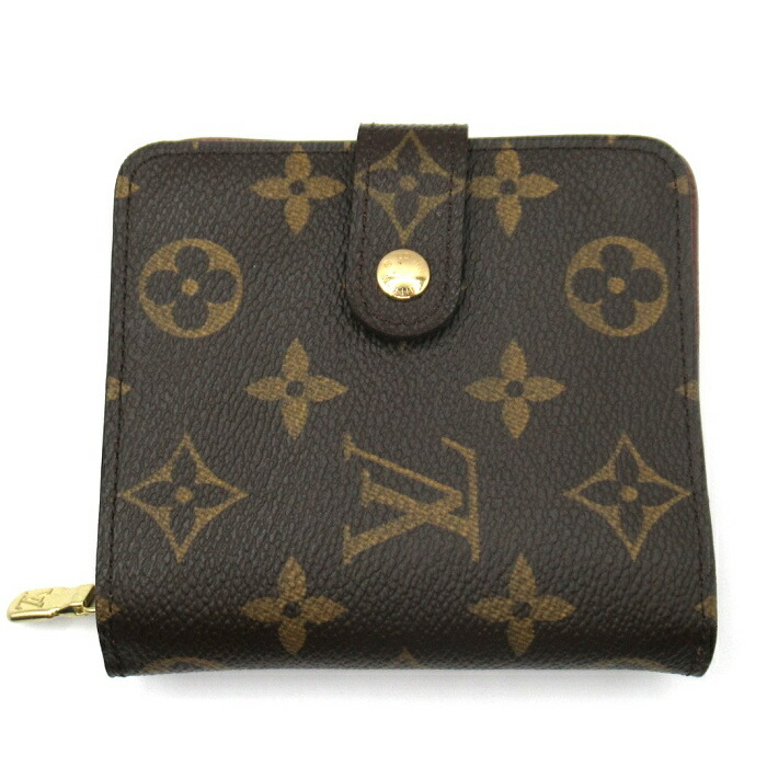 メンズ レディース【中古】 ＬＯＵＩＳ ＶＵＩＴＴＯＮ\u003cBR\u003e ルイ ヴィトン\u003cBR\u003e コンパクトジップ Ｍ６１６６７ モノグラム 二つ折り紙入れ【楽ギフ_荷拵えより分ける】