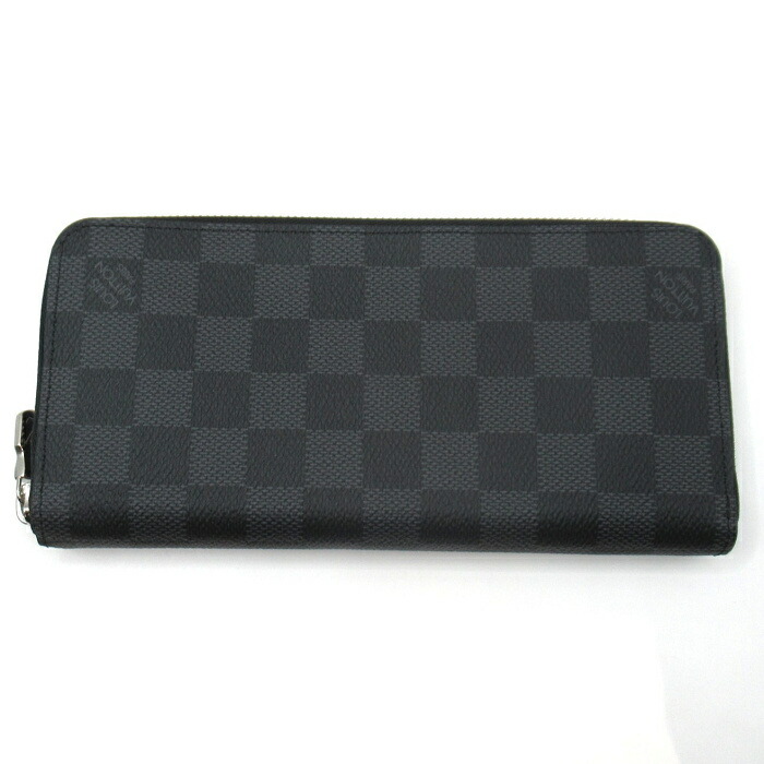 メンズ 【中古】 　ＬＯＵＩＳ　ＶＵＩＴＴＯＮ 　ルイ ヴィトン 　ジッピーウォレット・ヴェルティカル 　Ｎ６３０９５　ダミエ（グラフィット） 　ラウンドファスナー 　財布 【楽ギフ_包装選択】