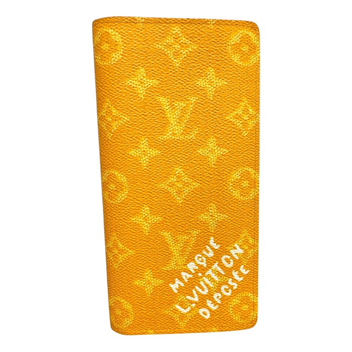 メンズ　レディース【中古】 　ＬＯＵＩＳ　ＶＵＩＴＴＯＮ 　ルイ ヴィトン 　ポルトフォイユ 　ブラザNM　 　モノグラムヘリテージキャンバス 　Ｍ１２６５６　イエロー 　二つ折り長財布 【楽ギフ_包装選択】