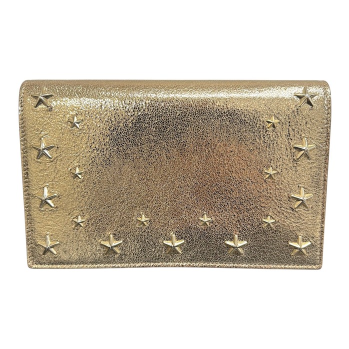 レディース【中古】\u003cBr\u003e JIMMY CHOO\u003cBr\u003e ジミーチュウ\u003cBr\u003e スタースタッズ\u003cBr\u003e ショルダーバッグ\u003cBr\u003e 三鞭酒ゴールド\u003cBr\u003e【楽ギフ_荷拵えより分ける】