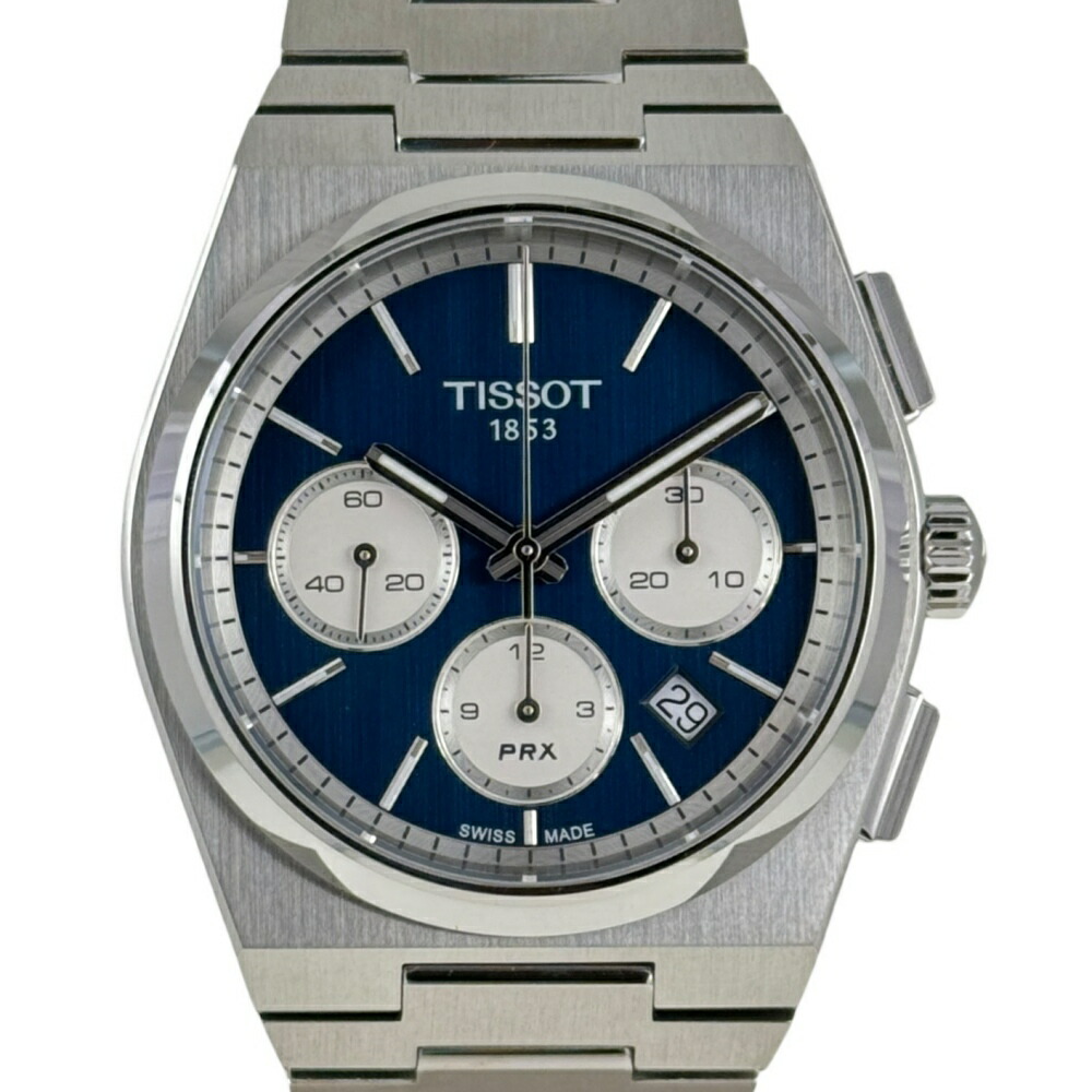 TISSOT 【ティソ】 T137.427.11.041.00 PRX クロノグラフ メンズウォッチ 腕時計 自動巻き 機械式時計 デイト表示 シースルバーック パワーリザーブ約60時間 【中古】 USED-SA 質屋 かんてい局 加古川店 A2600280 007 97,900円
