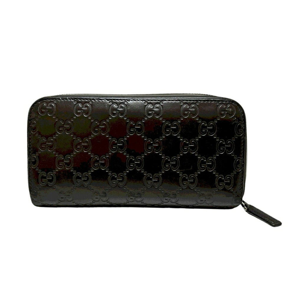 GUCCI【グッチ】278635 グッチシマ ラウンド ファスナー 長財布 レザー ブラウン ウォレット 財布 ロングウォレット メンズ レディース【中古】USED-BC 質屋 かんてい局 加古川店 A25-2414 004｜質屋かんてい局 加古川店