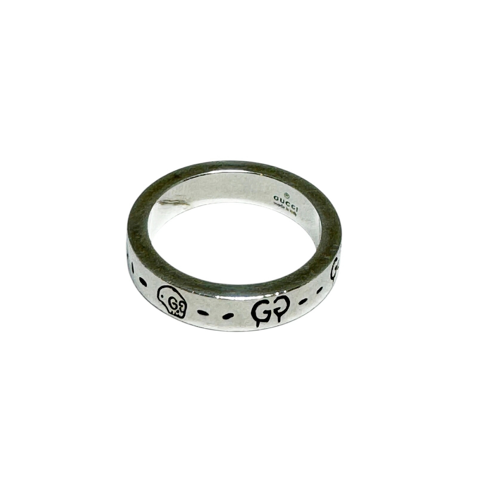 GUCCI【グッチ】477932 GGロゴ スカル ゴースト シルバーリング Ag925 10号 アクセサリー ブランドアクセサリー ジュエリー メンズ レディース ユニセックス【中古】USED-B 質屋 かんてい局 加古川店 A24-2546 006
