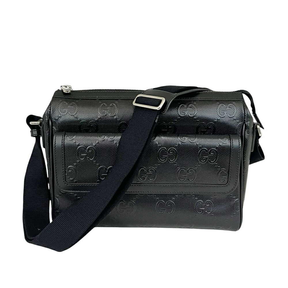 楽天市場】GUCCI グッチ バッグ ロゴエンボス エナメル ハンド