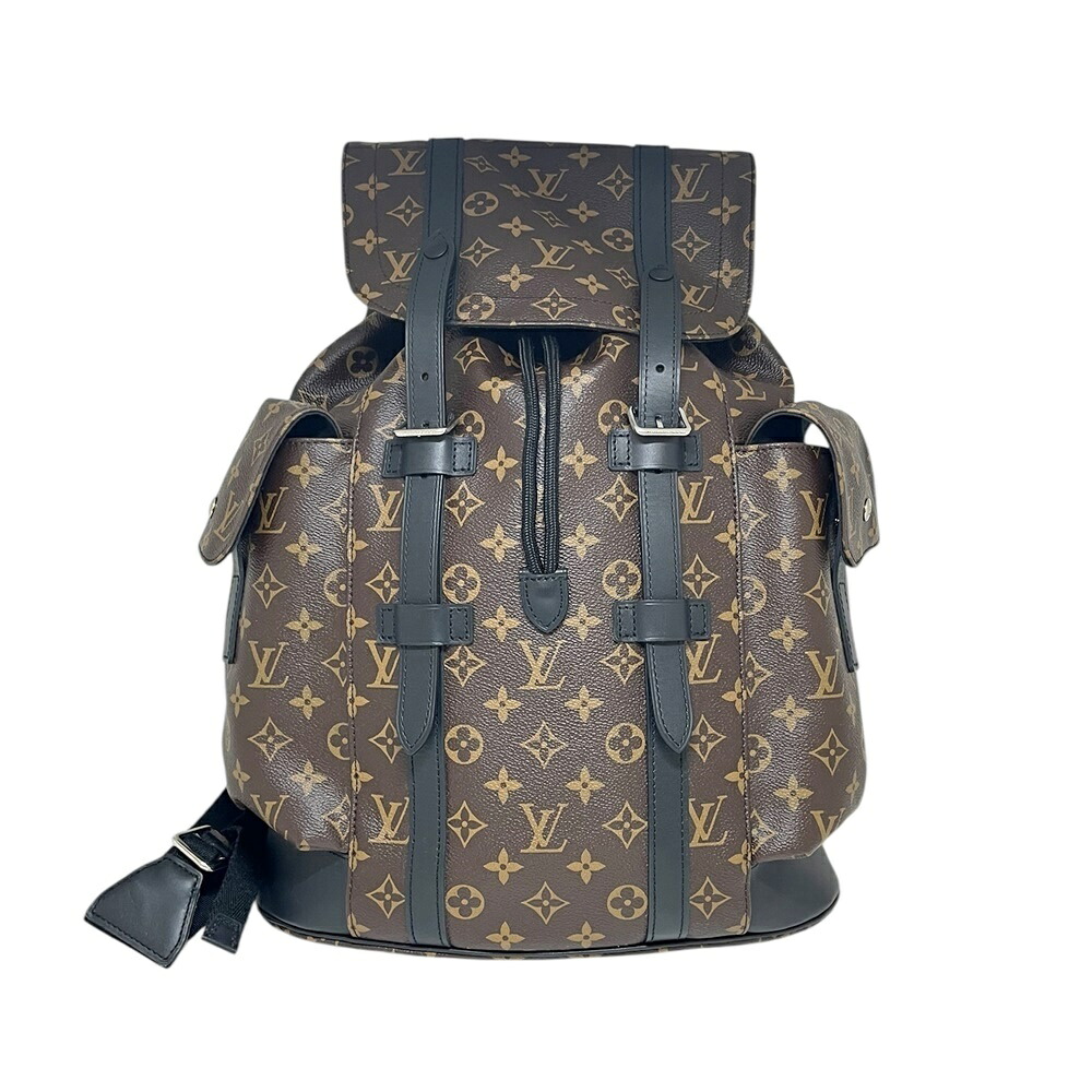 LOUIS VUITTON【ルイヴィトン】M43735 クリストファー MM モノグラム マカサー ブラウン リュック バックパック 鞄 【中古】 USED-A 質屋 かんてい局 加古川店 A25-1682 008