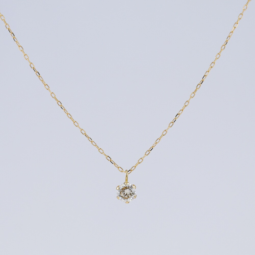 【新品】 K18一粒ダイヤモンドネックレス チェーンサイズ約44cm K18/D0.16ct 宝石 ジュエリー アクセサリー 質屋 かんてい局加古川店 A24-0302 001