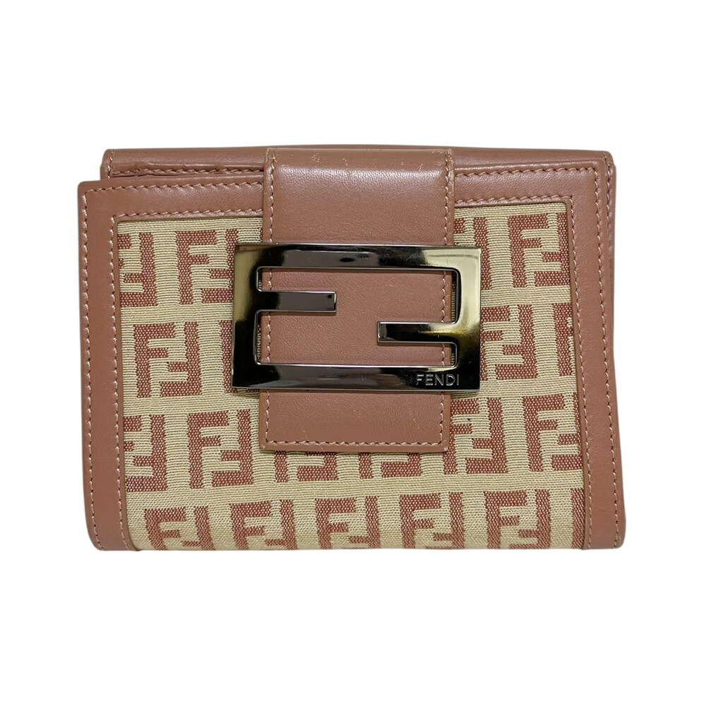 楽天市場】FENDI フェンディ/Wホック二つ折り財布/ズッカ/2289