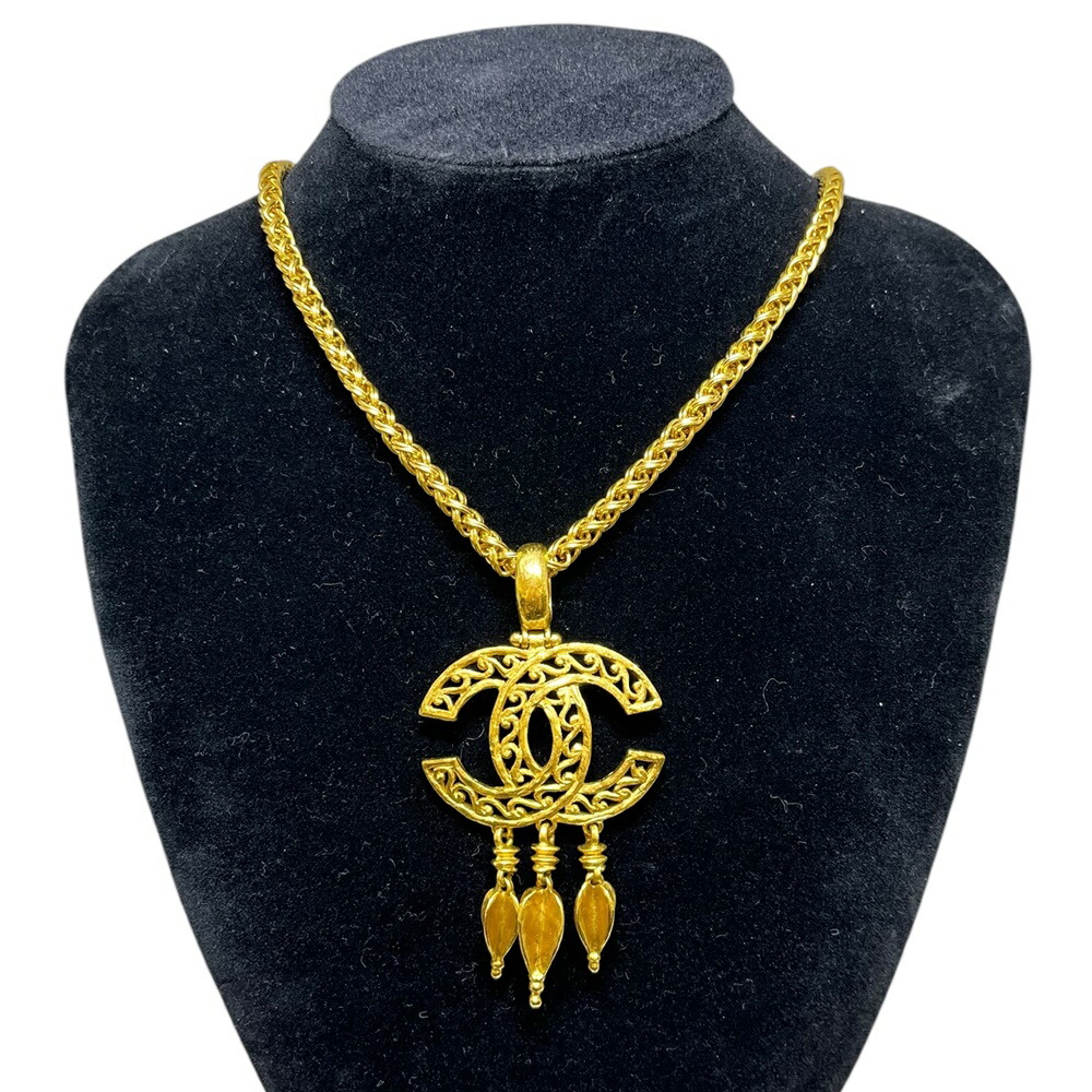 CHANEL【シャネル】ココマーク ロングネックレス 95A GP メッキ ゴールド ネックレス アクセサリー 【中古】 USED-B 質屋 かんてい局 加古川店 A25-0613 008
