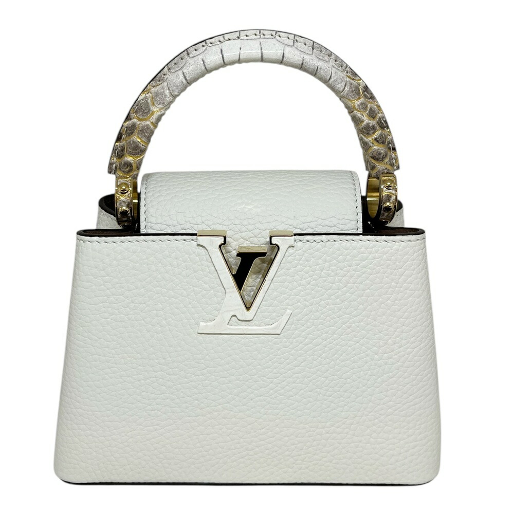 LOUIS VUITTON【ルイヴィトン】N88201 カプシーヌMIMI クロコダイル ニロティカス/トリヨンレザー ホワイト ショルダーバッグ ハンドバッグ 【中古】 USED-SA 質屋 かんてい局 加古川店 A25-3004 008
