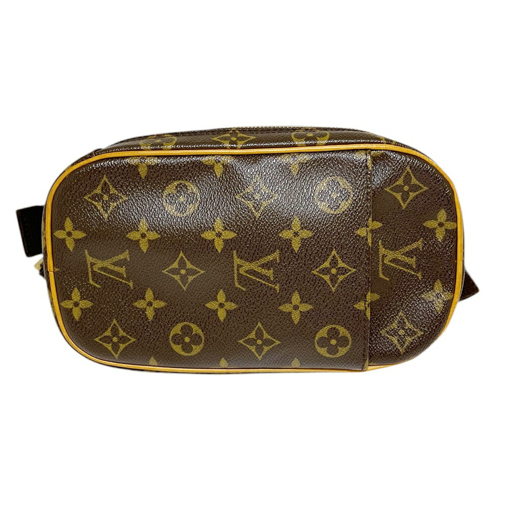 LOUIS VUITTON【ルイヴィトン】M51870 ポシェットガンジュ モノグラム モノグラムキャンバス ブラウン バムバッグ ボディバッグ 鞄 【中古】 USED-AB 質屋 かんてい局 加古川店 A26-0126 008