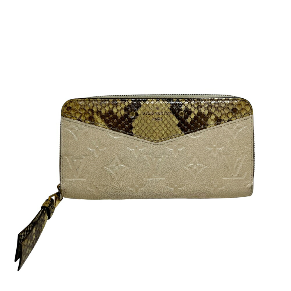 LOUIS VUITTON【ルイヴィトン】N96320  ジッピーウォレット アン工業プラント パイソン モノグラム ベージュ 長紙入れ ロングウォレット 紙入れ ウォレット レディース メンズ【中古】USED-B 一六銀行 かんてい局 加古川店 A26-0536 004
