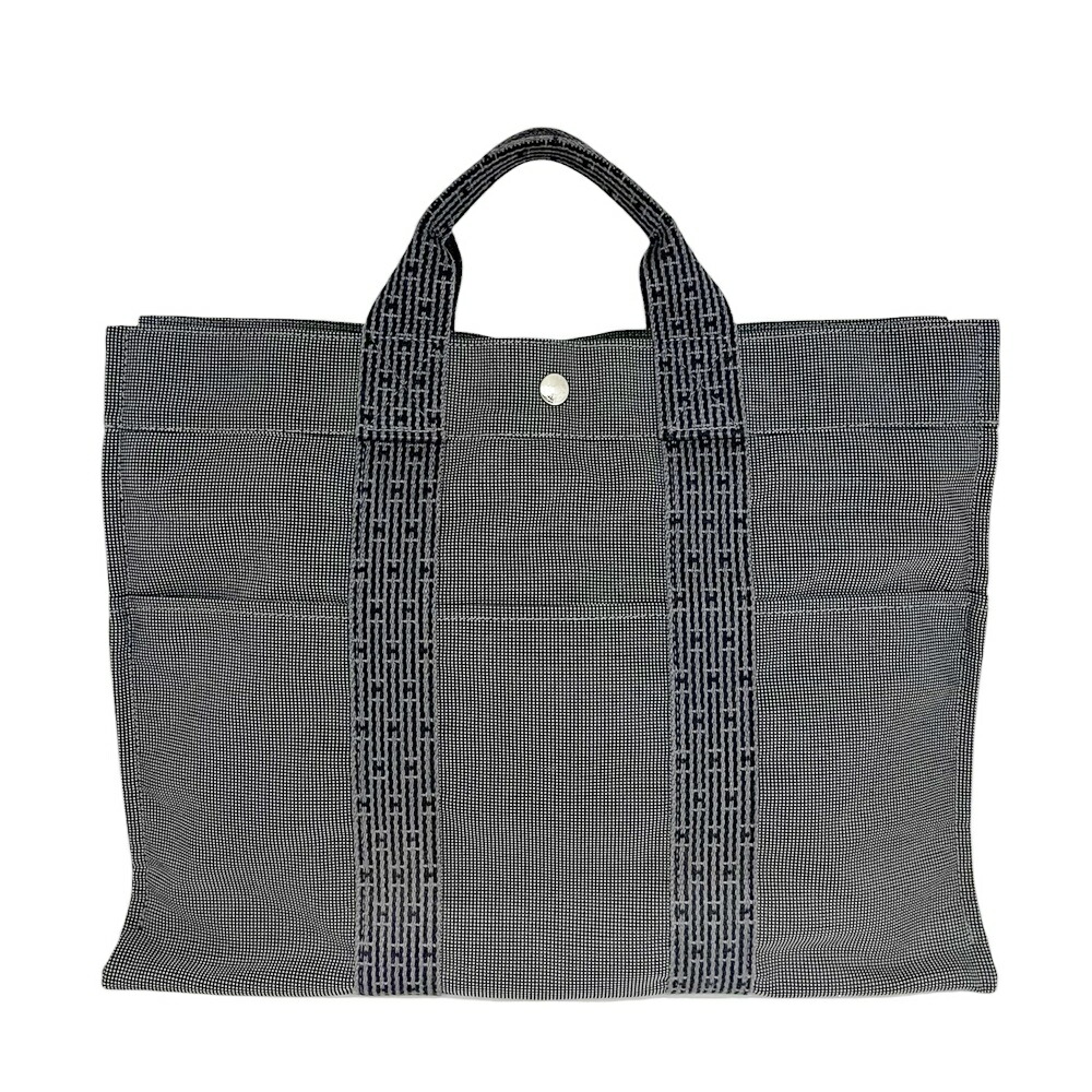 HERMES【エルメス】エールライントートGM ナイロン帆布 薄墨色系 ハンドバック トートバッグ かばん 鞄 ユニ一発やる【中古】USED-AB 一六銀行 かんてい局 加古川店 A26-0942 004