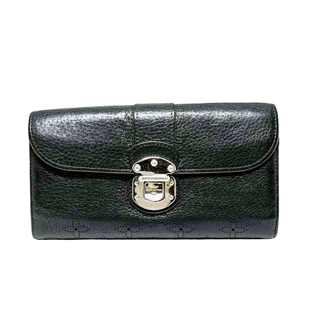 LOUIS VUITTON【ルイヴィトン】M58163 ポルトフォイユ・イリス モノグラム・マヒナ・レザー 黒いこと/しろがね色金具 ウォレット 紙入れ ロングウォレット 長紙入れ レディース メンズ【中古】USED-B 一六銀行 かんてい局 加古川店 A26-1001 004