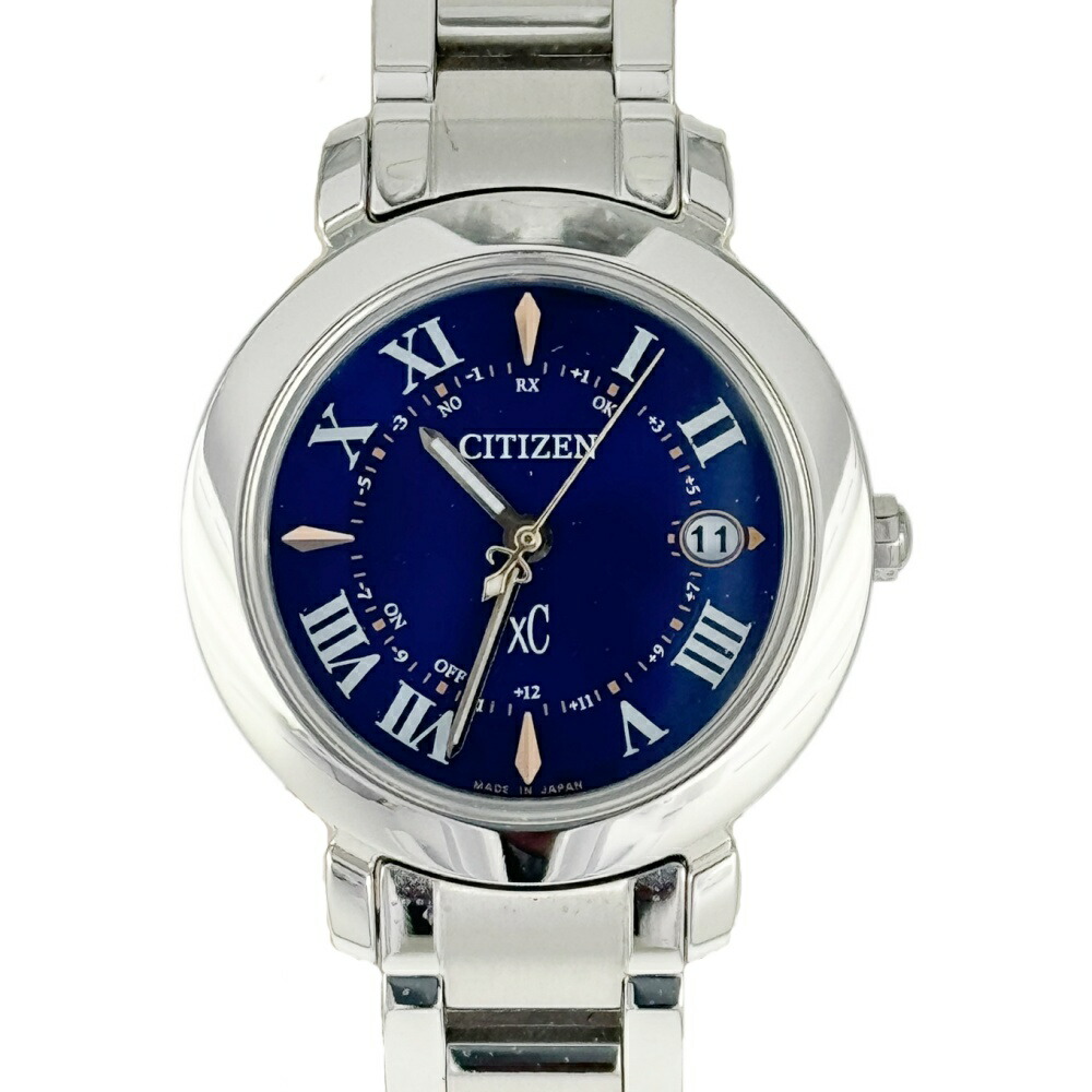 CITIZEN 【シチズン】 ES9440-51L xC クロスシー ヒカリコレクションチタニウム 心うれしい飛翔 レディースウォッチ ソーラー蓄電池式 ウォッチ エコ運転 電磁波時辰儀 チタン 青文字記号盤 【中古】 USED-AB 一六銀行 かんてい局 加古川店 A2300526 007