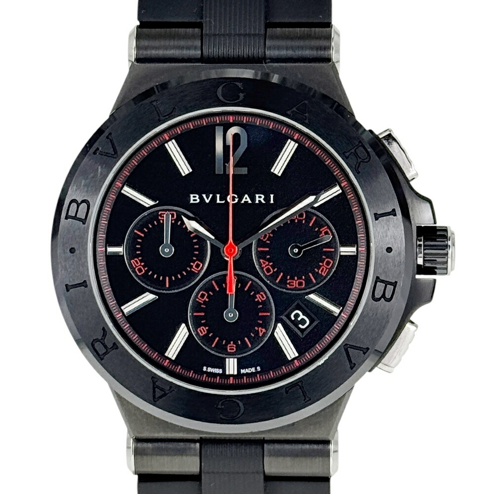 BVLGARI 【ブルガリ】 DG42BSCCH ディアゴノクロノ ウルトラネロ メンズウォッチ 腕時計 自動巻き時計 機械式時計 ブラックセラミック デイト表示 内部点検 タイミング調整済み 【中古】 USED-B 質屋 かんてい局 加古川店 A2501253 007
