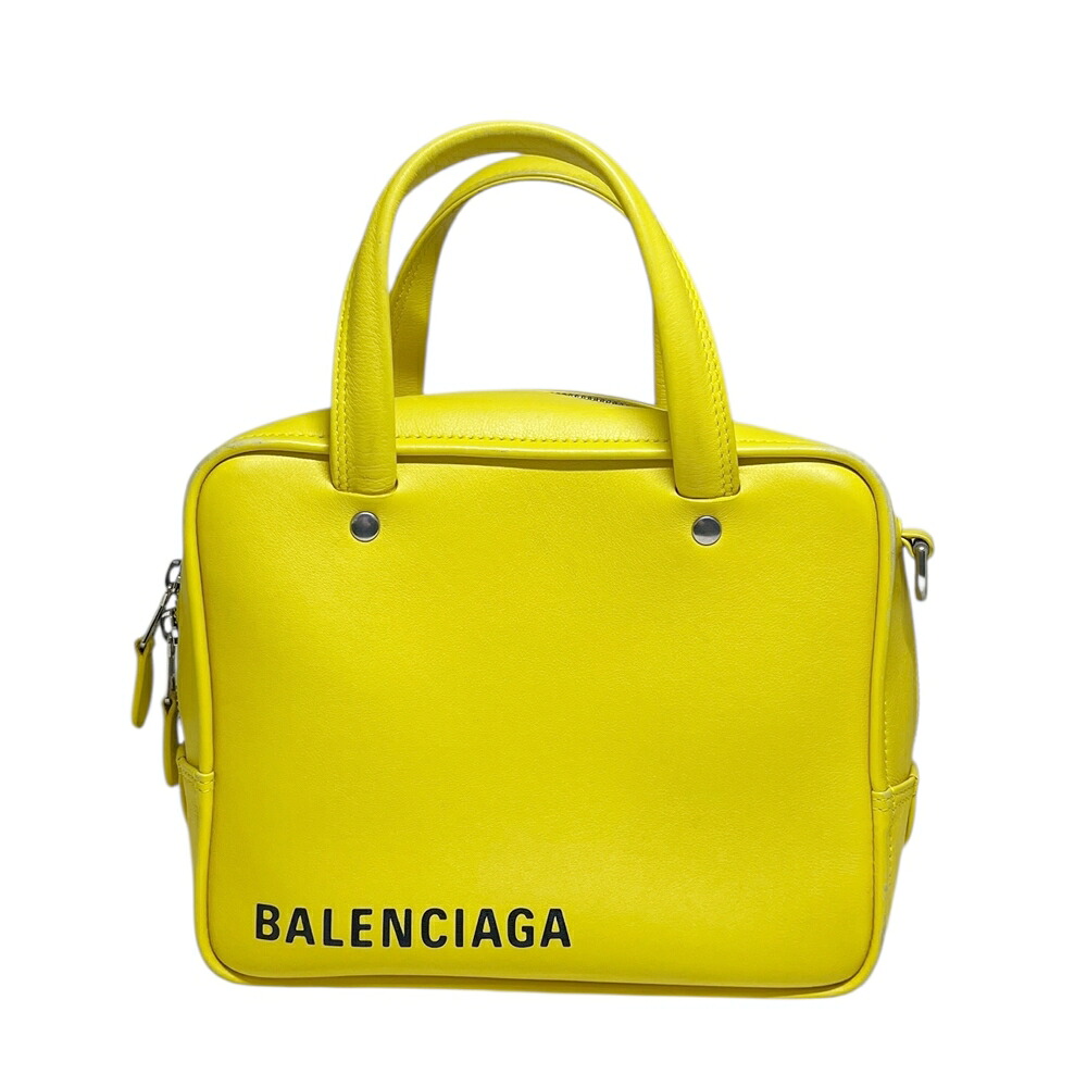 BALENCIAGA【バレンシアガ】528544 トライアングルスクエア XS 2way ショルダーバッグ レザー イエロー ハンドバッグ 鞄 かばん レディース メンズ【中古】 USED-B 質屋 かんてい局 加古川店 A25-2769 004｜質屋かんてい局 加古川店 35,620円