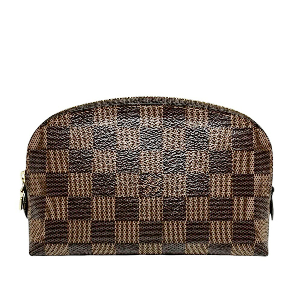LOUIS VUITTON【ルイヴィトン】N47516 ポシェット・コスメティックPM ダミエ エベヌ 合切袋 コスメポーチ かざり付ける品入れ 小入れもの レディース【中古】USED-AB 一六銀行 かんてい局 加古川店 A26-0020