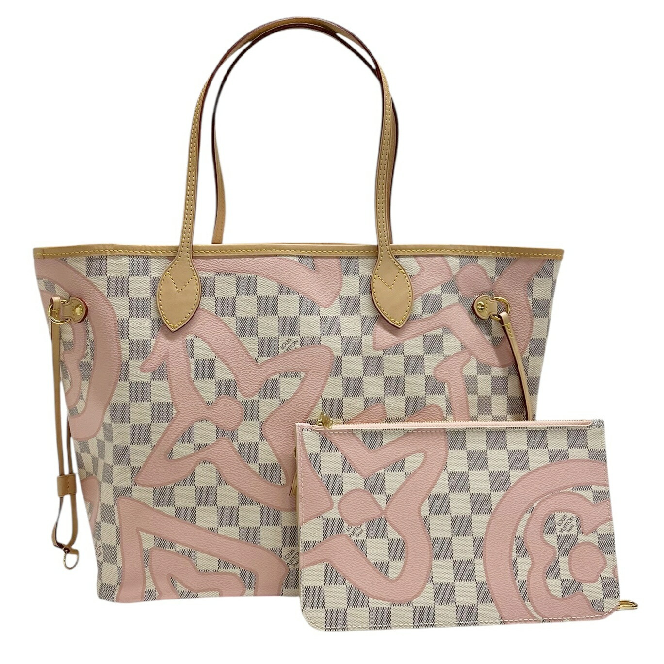 LOUIS VUITTON【ルイヴィトン】 N41050 ネヴァーフルMM タヒチ コレクション ダミエ・アズール ピンク トートバッグ ポーチ付き 【中古】 USED-S 質屋 かんてい局 加古川店 A26-1208 006｜質屋かんてい局 加古川店
