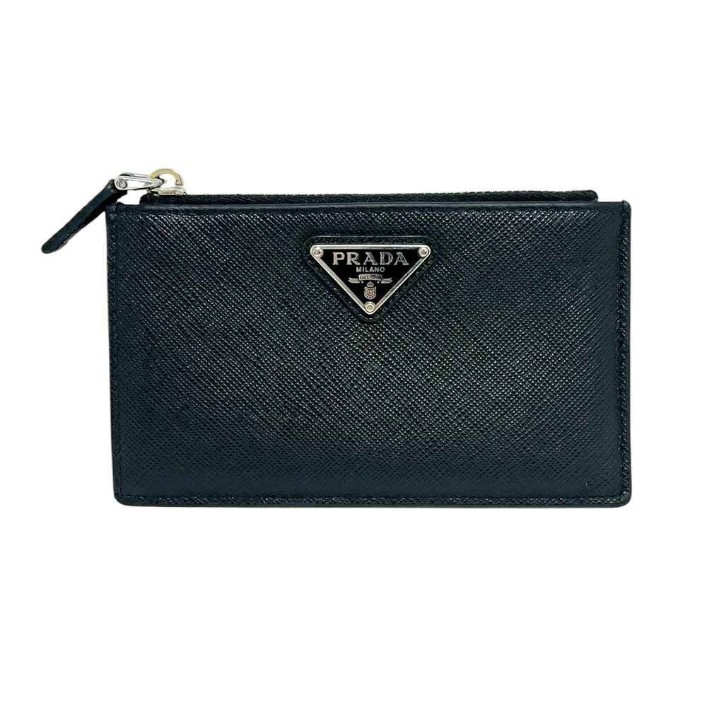PRADA 【プラダ 】1MC086 鋳貨・歌留多保持者 サフィアーノレザー 黒いこと NERO フラグメントケース コインケース 歌留多容れもの メンズ 【中古】USED-B 一六銀行 かんてい局 加古川店 A26-1225 006