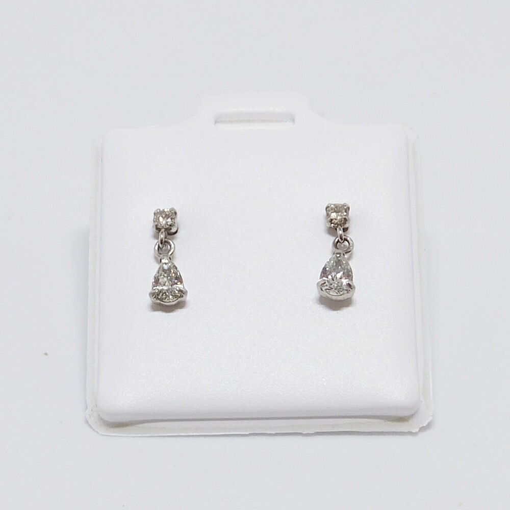 【中古】Pt900/D0.08ct ダイヤモンドピアス プラチナ アクセサリー ジュエリー レディース【中古】USED-A 質屋 かんてい局 加古川店 A21-3257