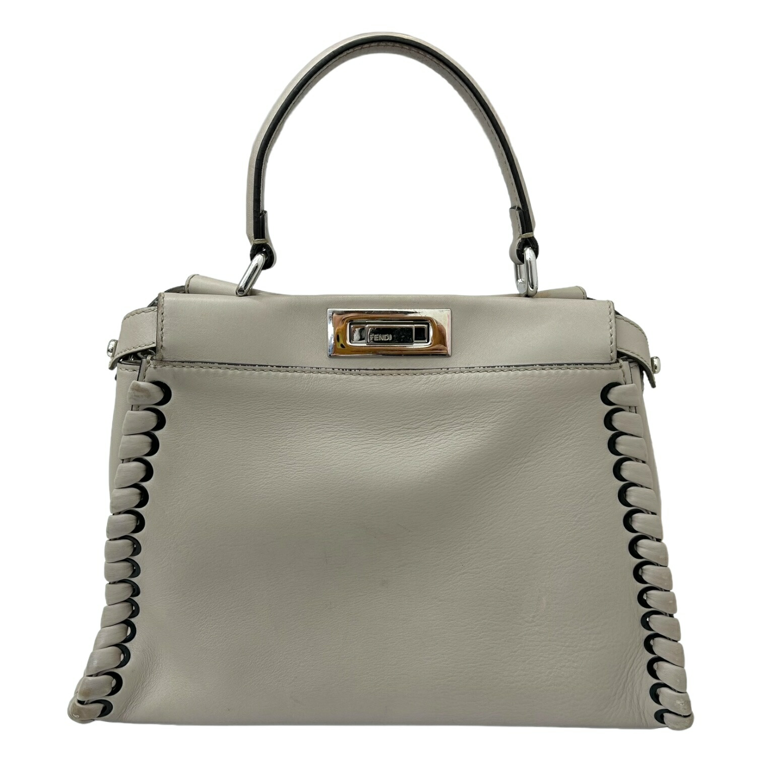 【極美品】FENDI ズッカ バイザウェイ 2way レザー ハンドバッグ 極美品】FENDI ズッカ バイザウェイ 2way レザー ハンドバッグ