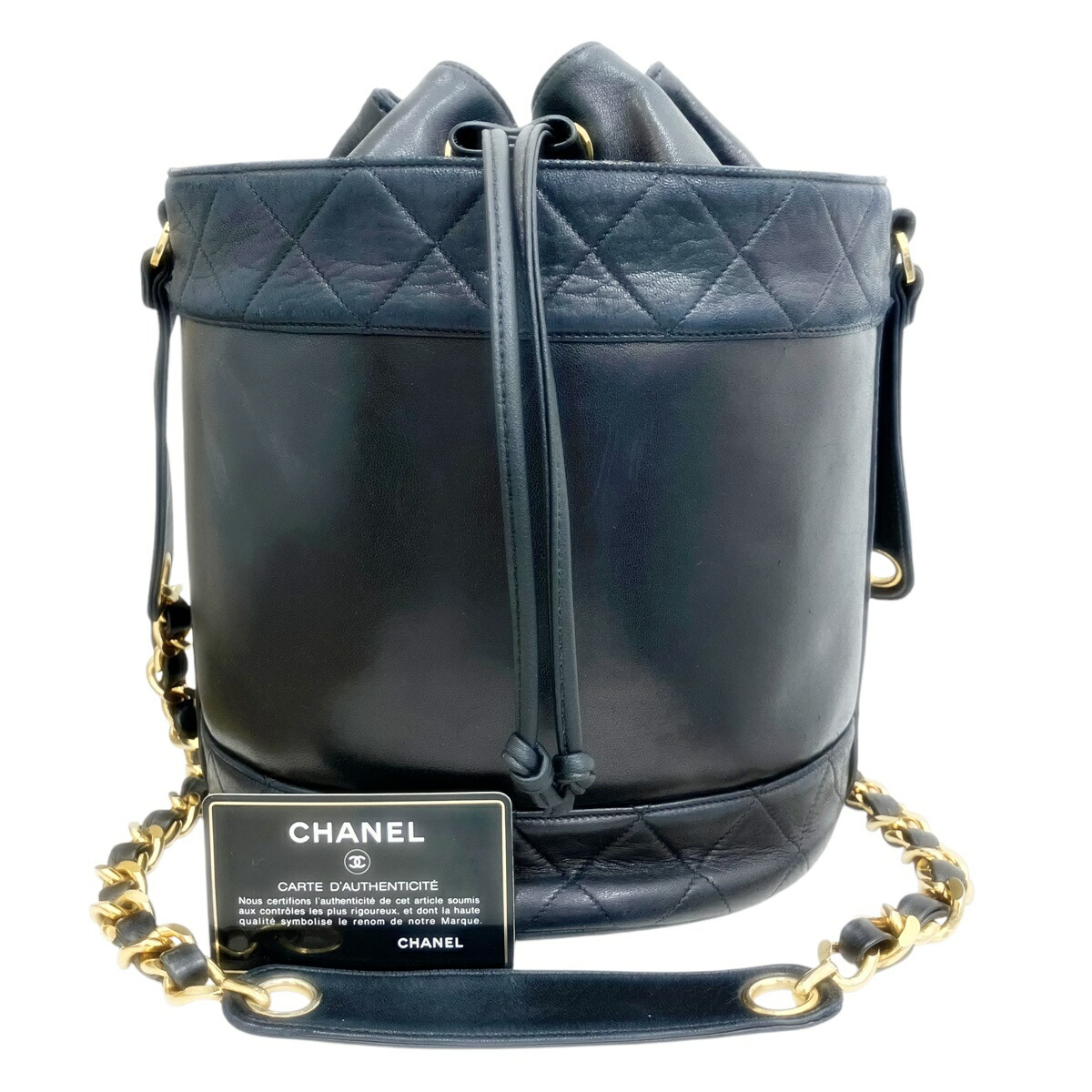 【中古】｜CHANEL シャネル ココマーク 巾着 チェーンショルダーバッグ ブラック