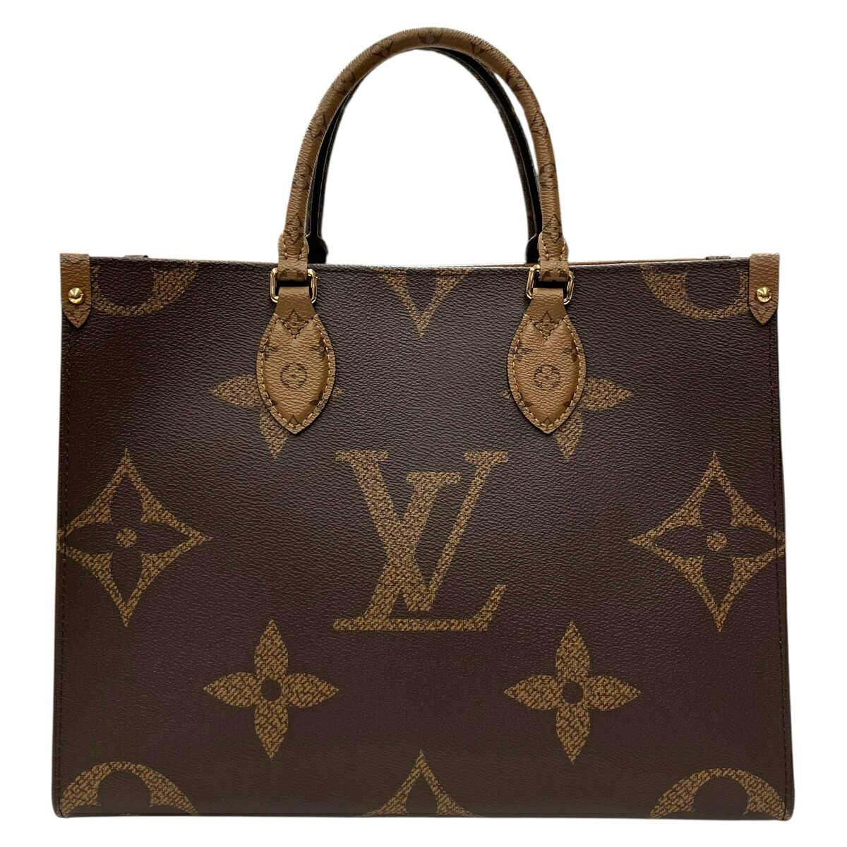 【中古】｜Louis Vuitton ルイヴィトン M45321 オンザゴーMM ジャイアント リバース モノグラム レディース トートバッグ 2WAY ショルダーバッグ ブラウン｜質屋かんてい局市川インター店